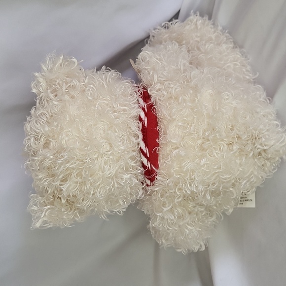 Babys first Christmas Bear Textured Fur Hallmark with Hang Tag New Old Stock - Picture 4 of 10